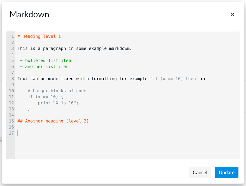 Markdown editor